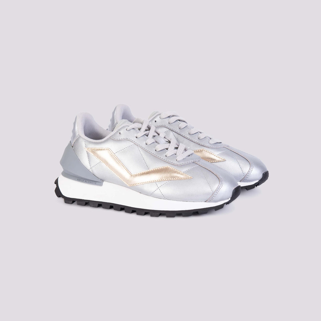 SNEAKER IN PELLE CON TALLONE IN GOMMA QWARK