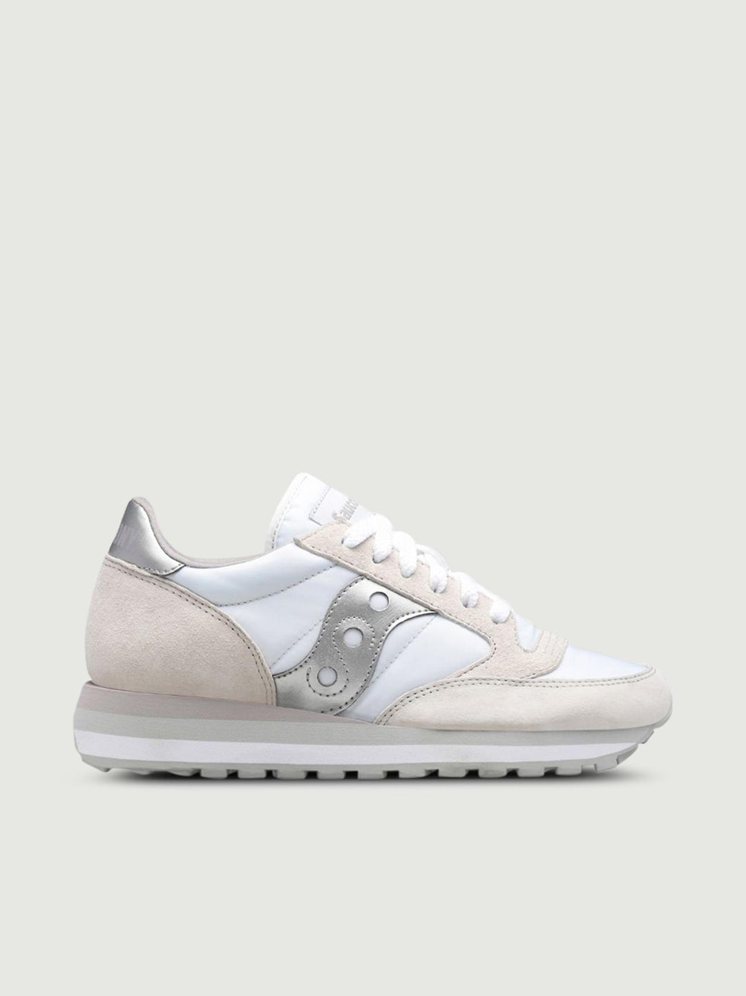 SNEAKER JAZZ TRIPLE BIANCO E ARGENTO