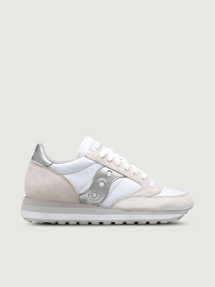 SNEAKER JAZZ TRIPLE BIANCO E ARGENTO