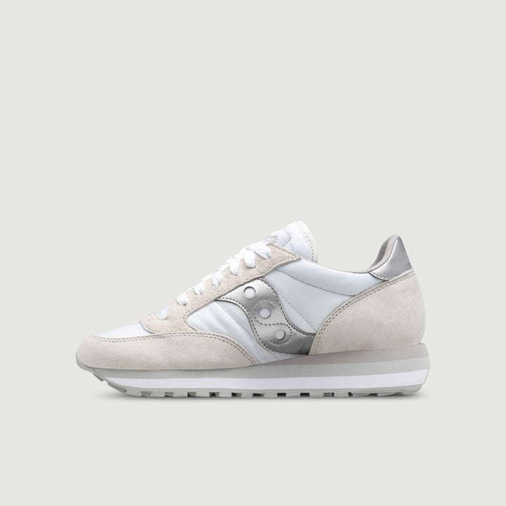 SNEAKER JAZZ TRIPLE BIANCO E ARGENTO