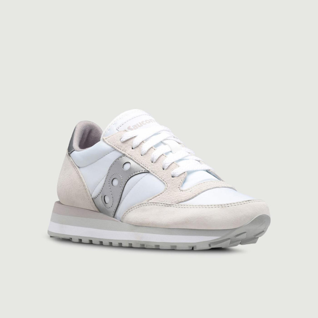 SNEAKER JAZZ TRIPLE BIANCO E ARGENTO