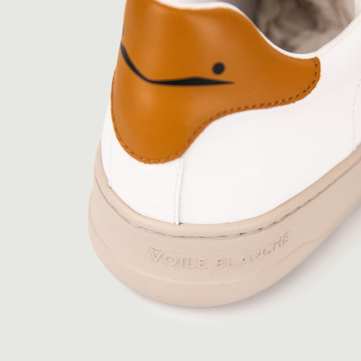 SNEAKER LAYTON 01 IN PELLE BIANCO E MARRONE