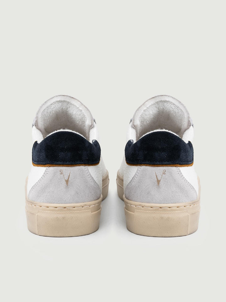 SNEAKER OLYMPIC BLU E CUOIO