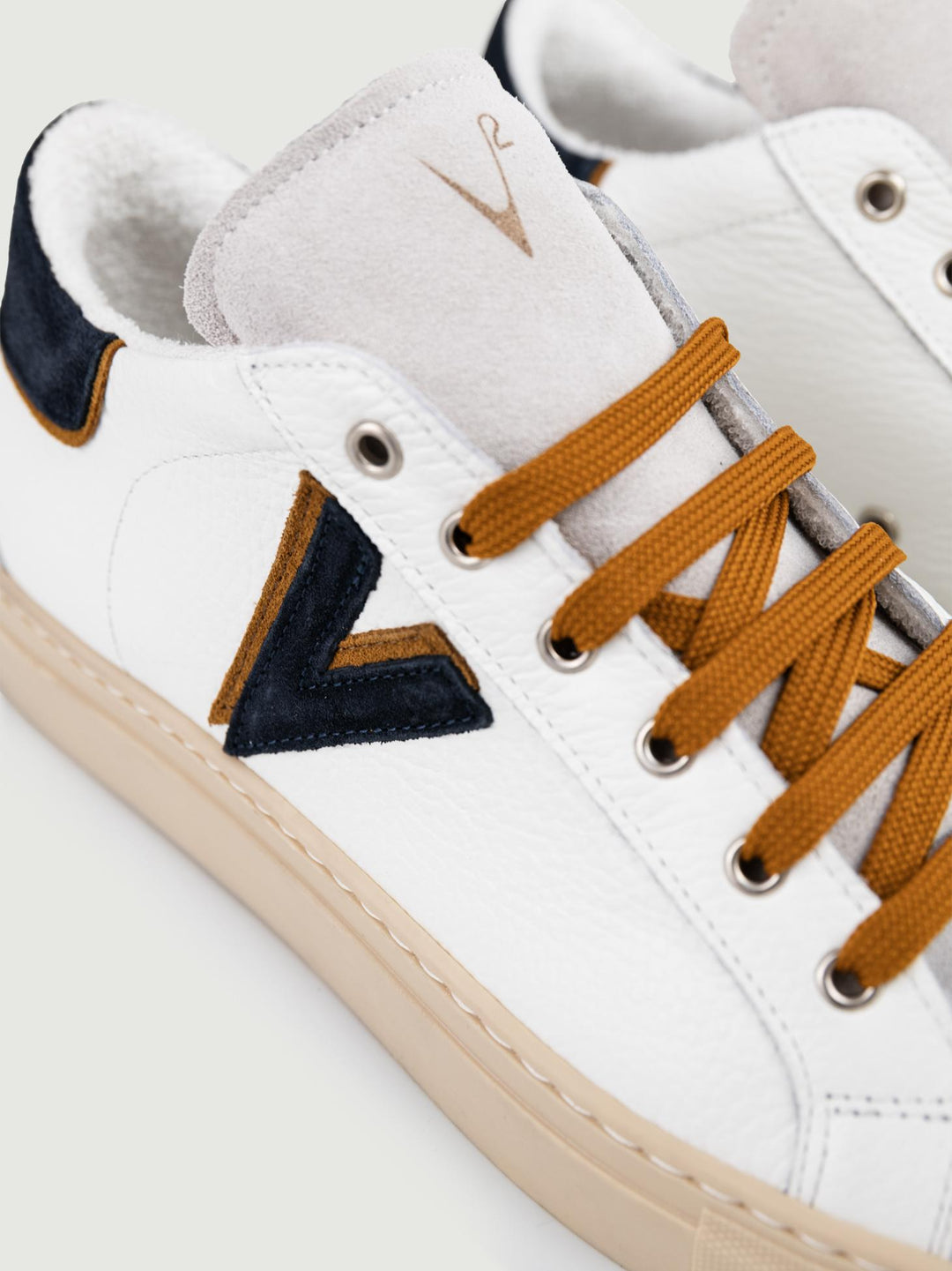 SNEAKER OLYMPIC BLU E CUOIO