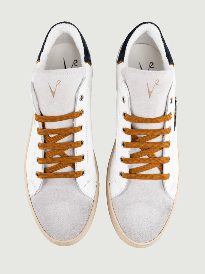 SNEAKER OLYMPIC BLU E CUOIO