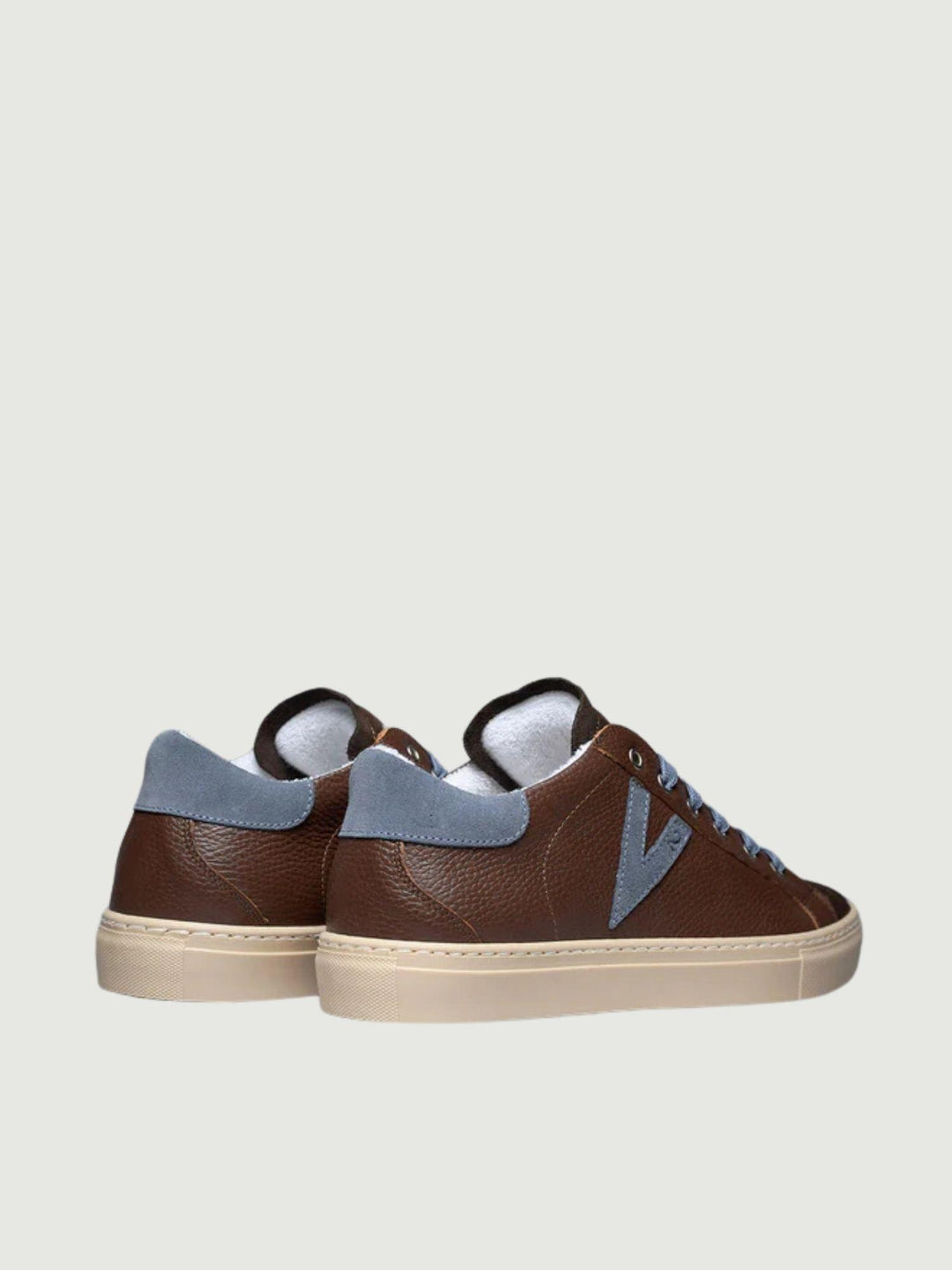 SNEAKER OLYMPIC IN PELLE TESTA MORO