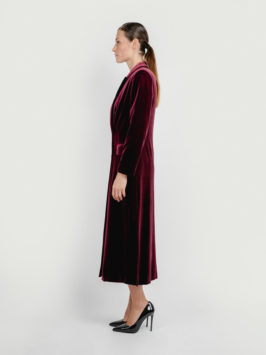 SPOLVERINO DOPPIOPETTO IN VELLUTO VINACCIA