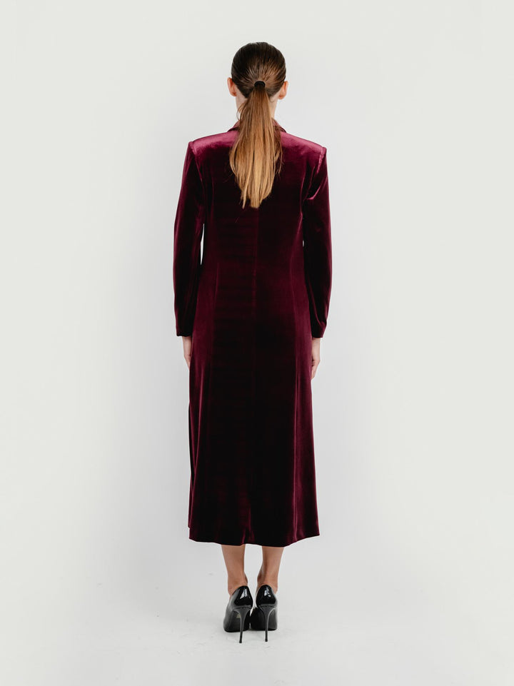 SPOLVERINO DOPPIOPETTO IN VELLUTO VINACCIA