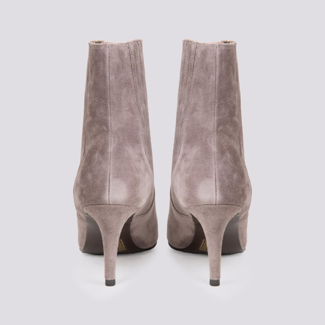 STIVALETTO CON TACCO a spillo IN CAMOSCIO GRIGIO