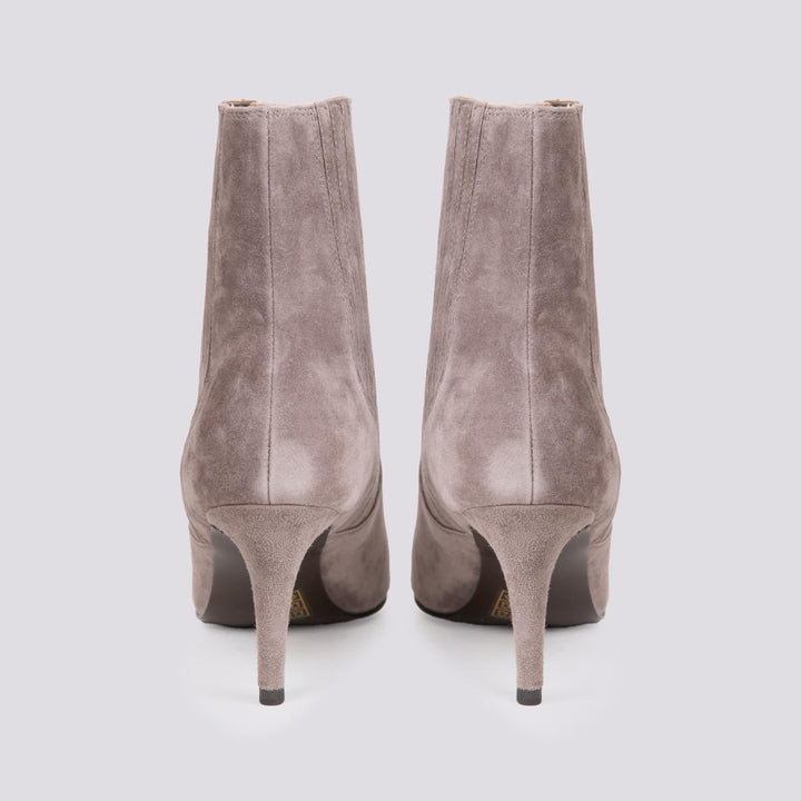STIVALETTO CON TACCO a spillo IN CAMOSCIO GRIGIO