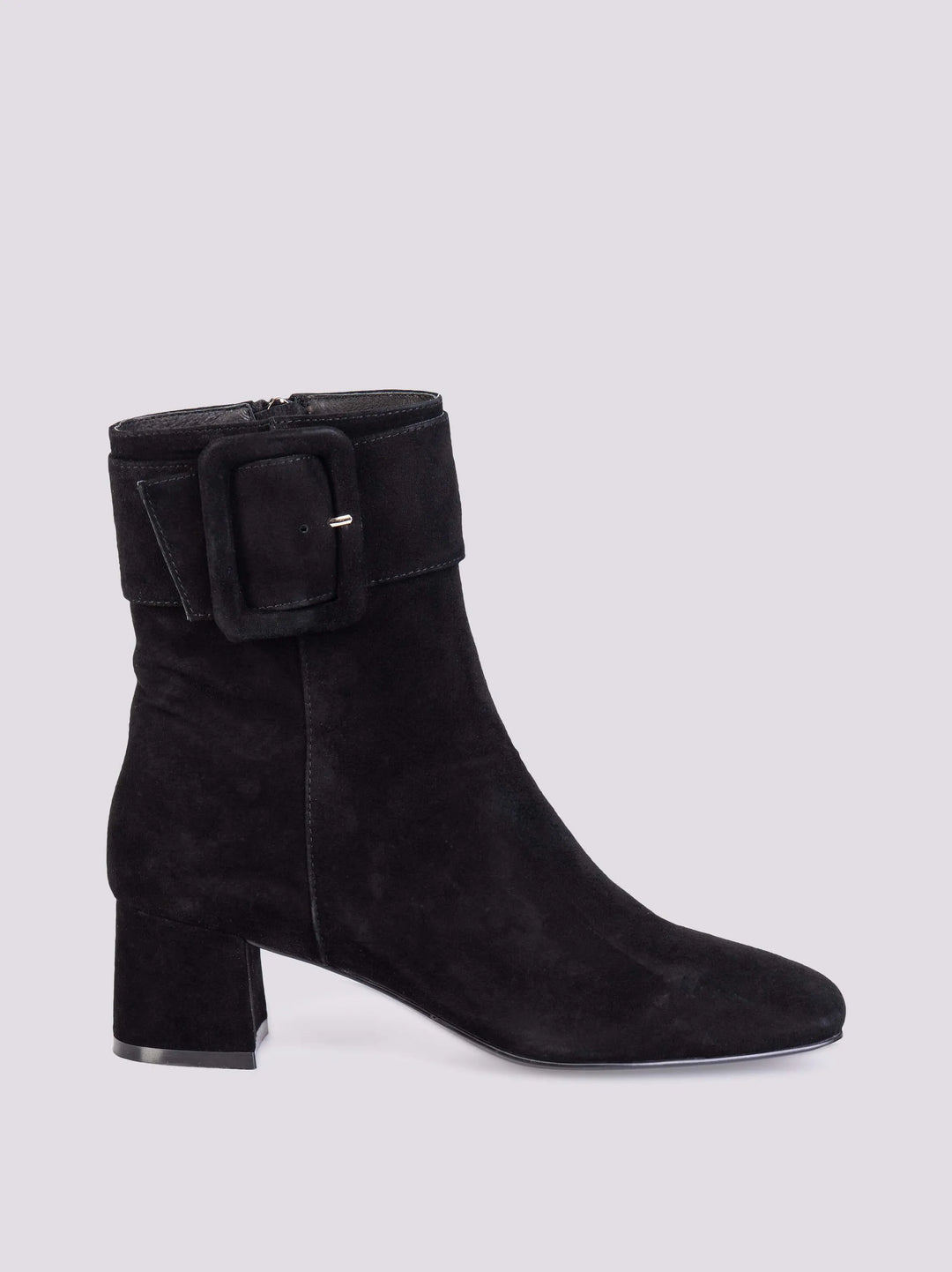 STIVALETTO IN CAMOSCIO CON FIBBIA