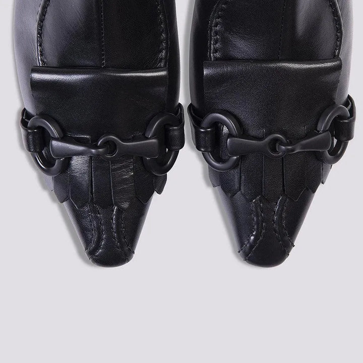 STIVALETTO IN NAPPA CON FRANGE