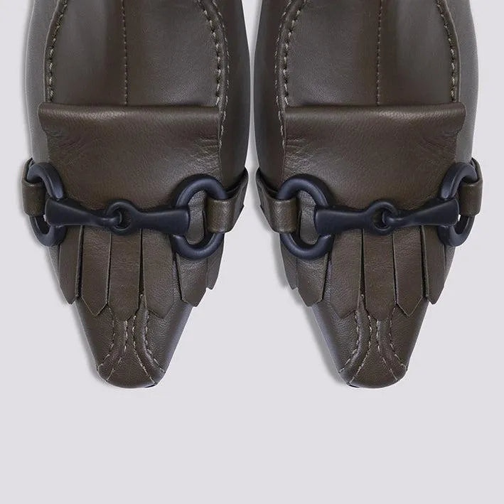 STIVALETTO IN NAPPA CON FRANGE