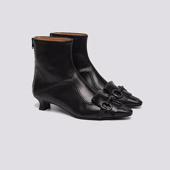 STIVALETTO IN NAPPA CON FRANGE