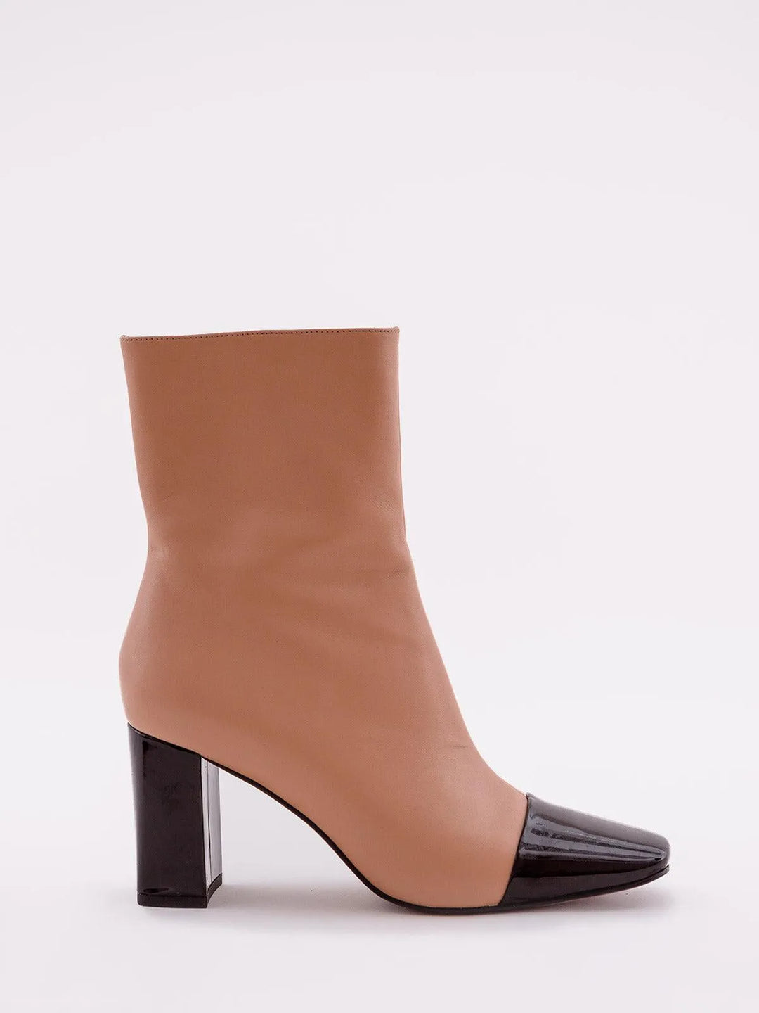 STIVALETTO IN PELLE E VERNICE
