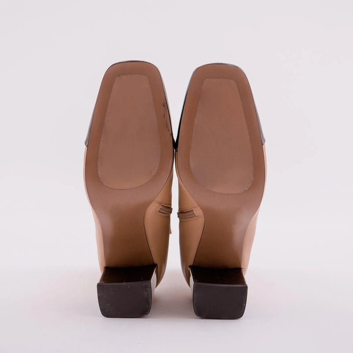STIVALETTO IN PELLE E VERNICE