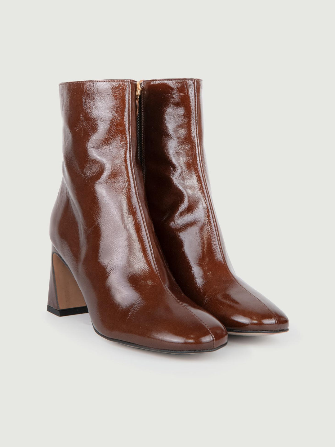 STIVALETTO IN PELLE NAPLAK MARRONE