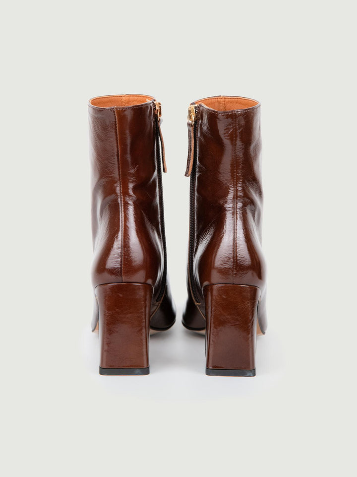 STIVALETTO IN PELLE NAPLAK MARRONE