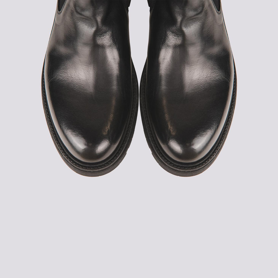 STIVALETTO IN PELLE SPAZZOLATA NERA