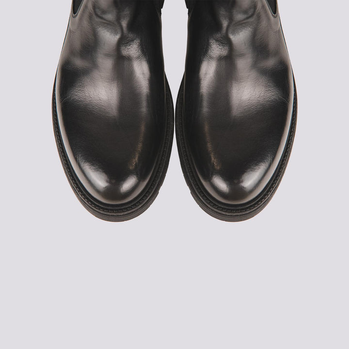 STIVALETTO IN PELLE SPAZZOLATA NERA