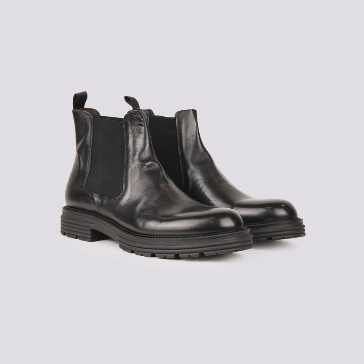 STIVALETTO IN PELLE SPAZZOLATA NERA