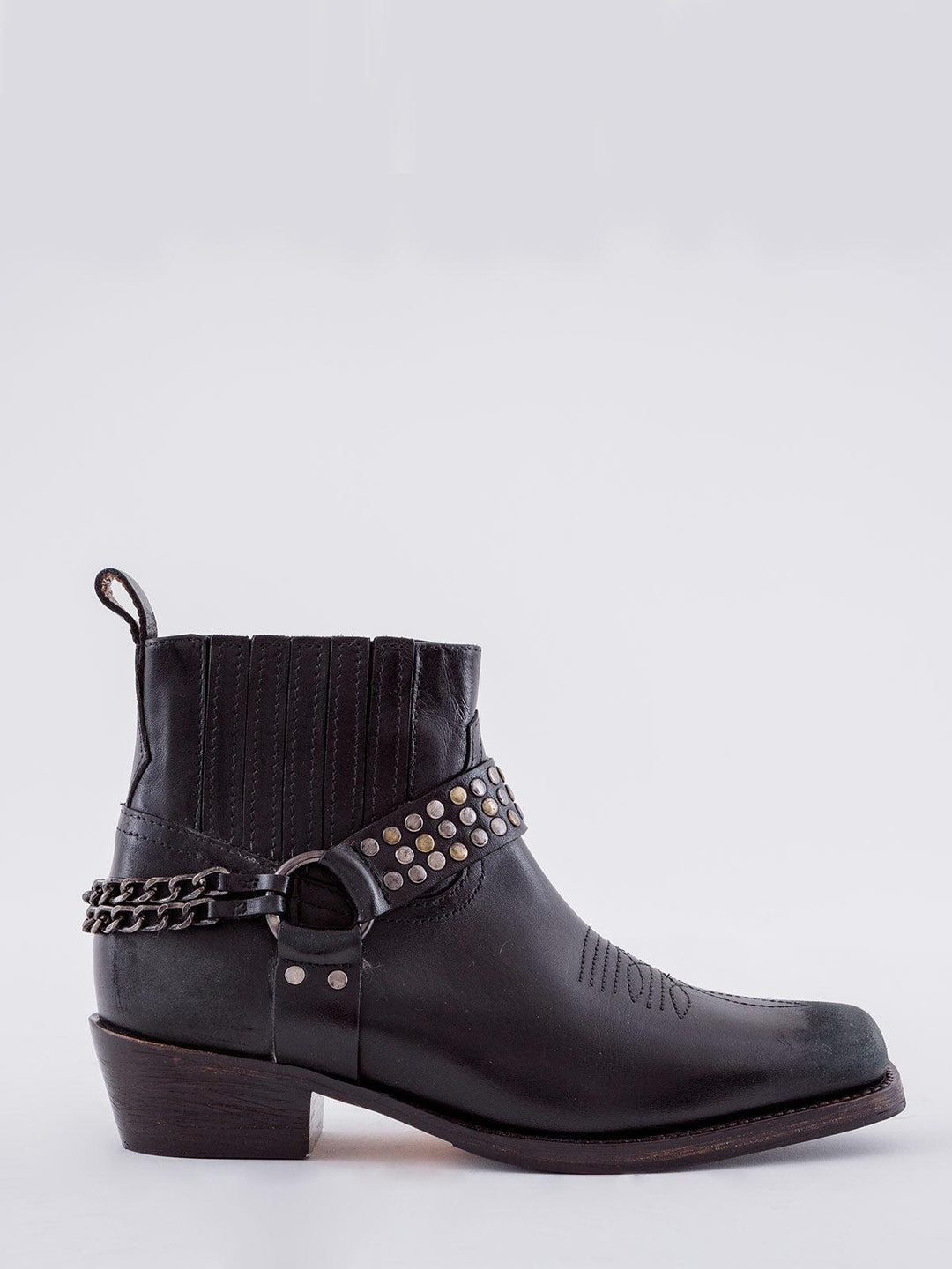 STIVALETTO TEXANO CON BORCHIE ANDREA MORANDO