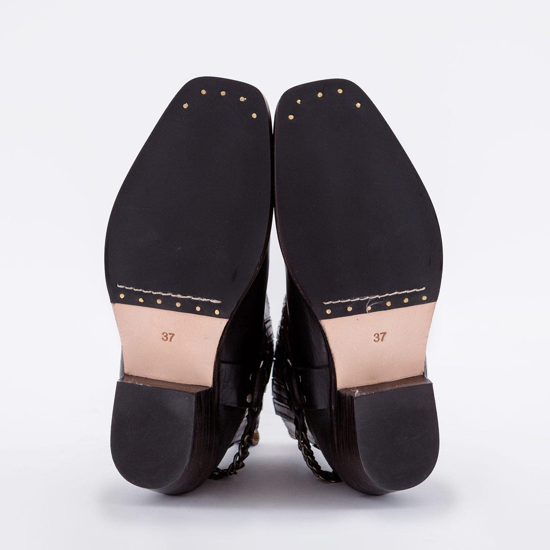 STIVALETTO TEXANO CON BORCHIE