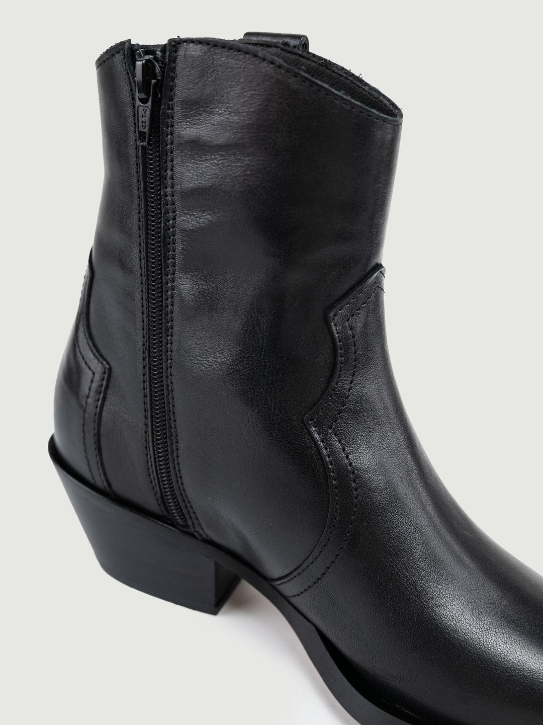 STIVALETTO TEXANO IN PELLE NERO