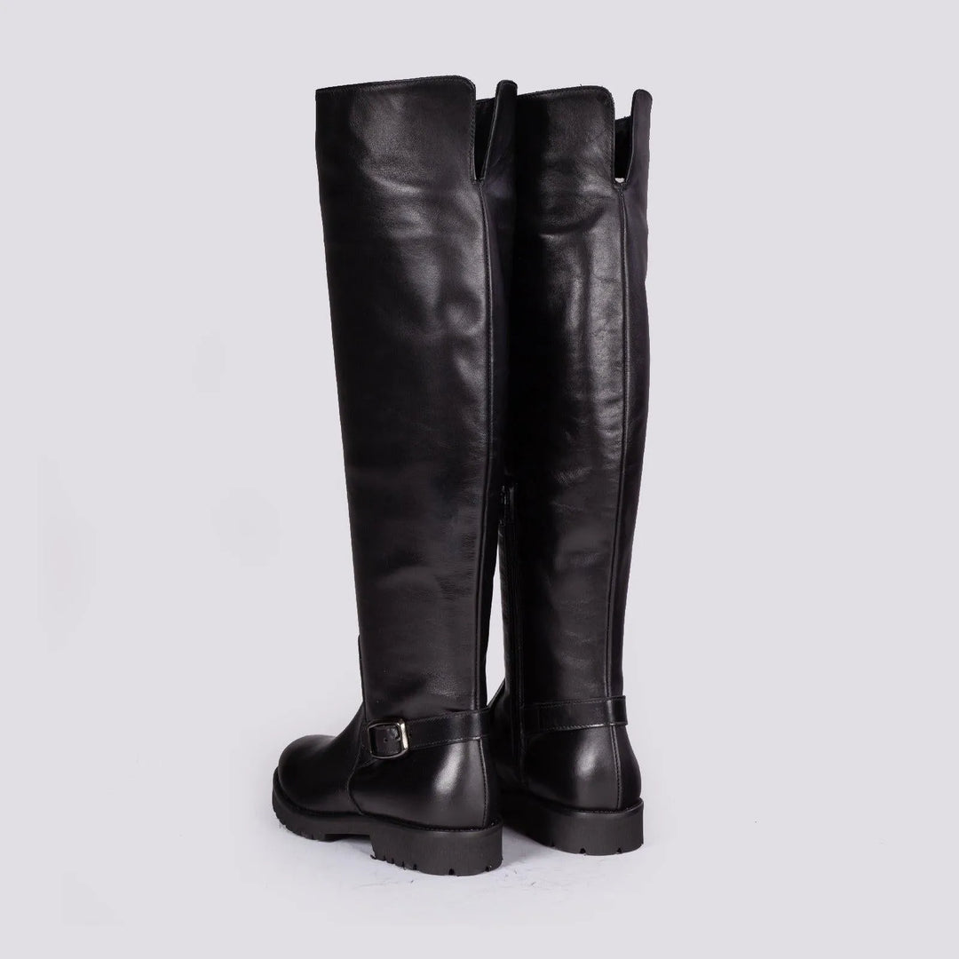 STIVALE ALTO IN PELLE NAPPA