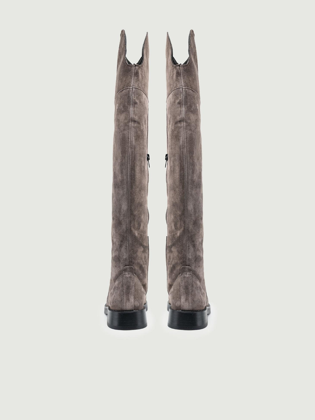 STIVALE ALTO IN PELLE SCAMOSCIATA GRIGIO