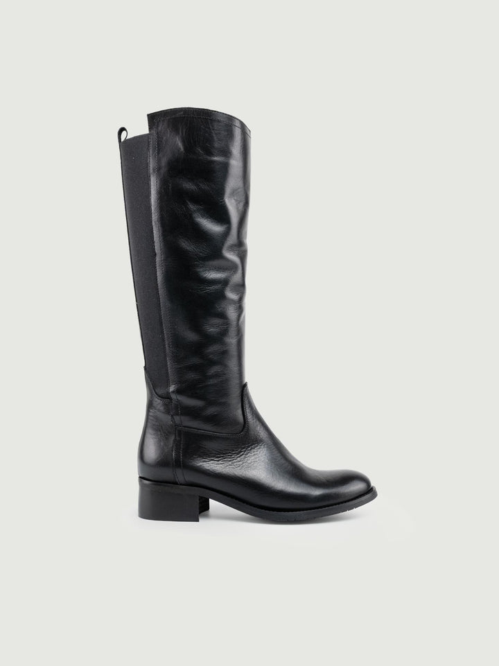 STIVALE CAVALLERIZZA IN PELLE NERO