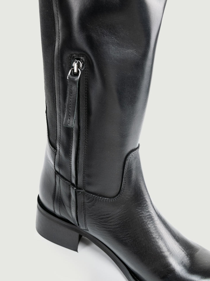 STIVALE CAVALLERIZZA IN PELLE NERO