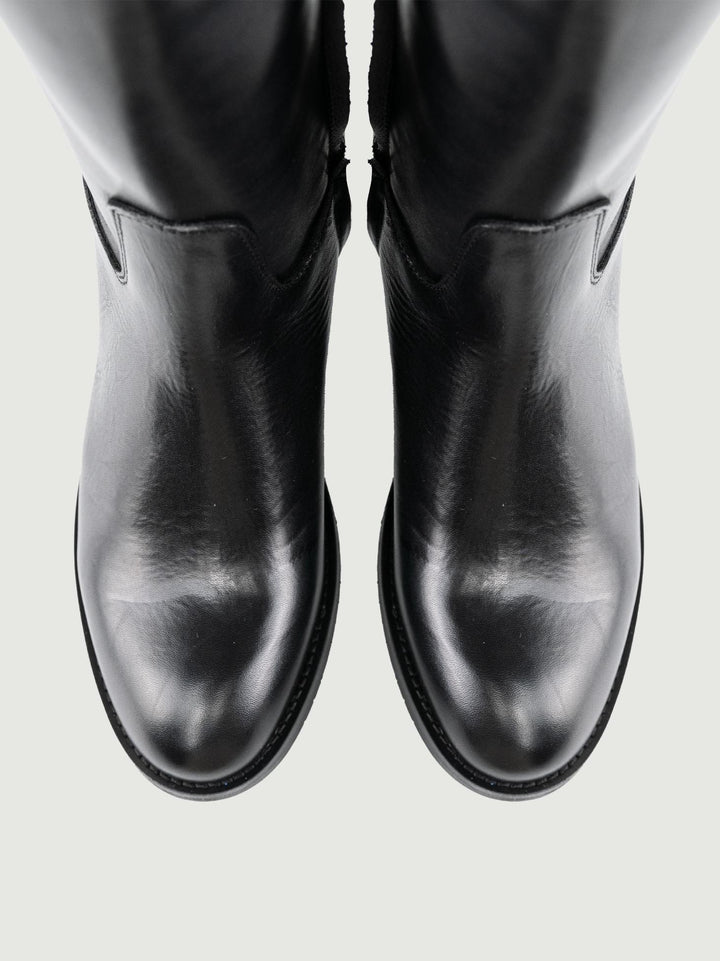 STIVALE CAVALLERIZZA IN PELLE NERO