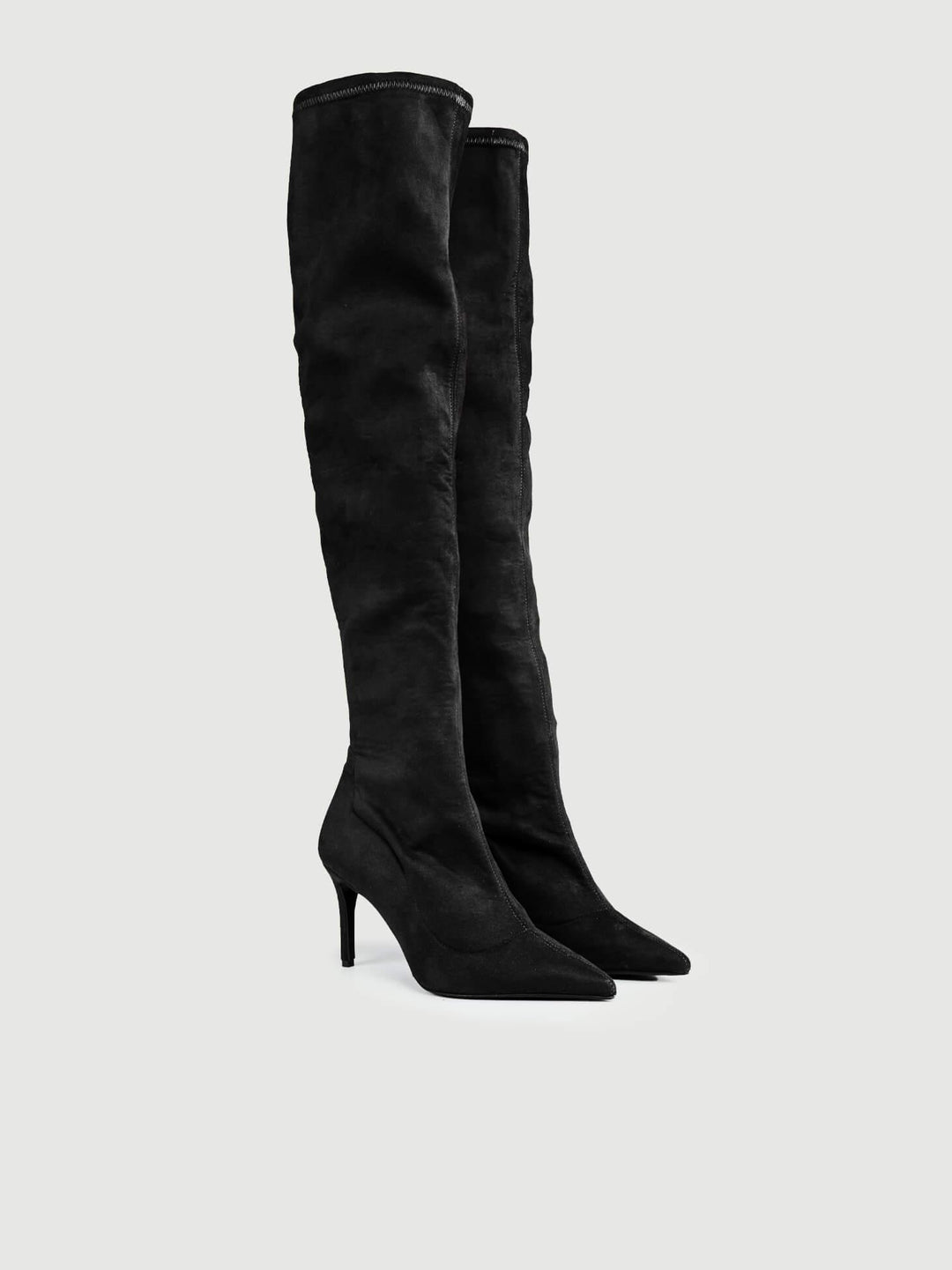 STIVALE CUISSARD IN CAMOSCIO ELASTICIZZATO NERO