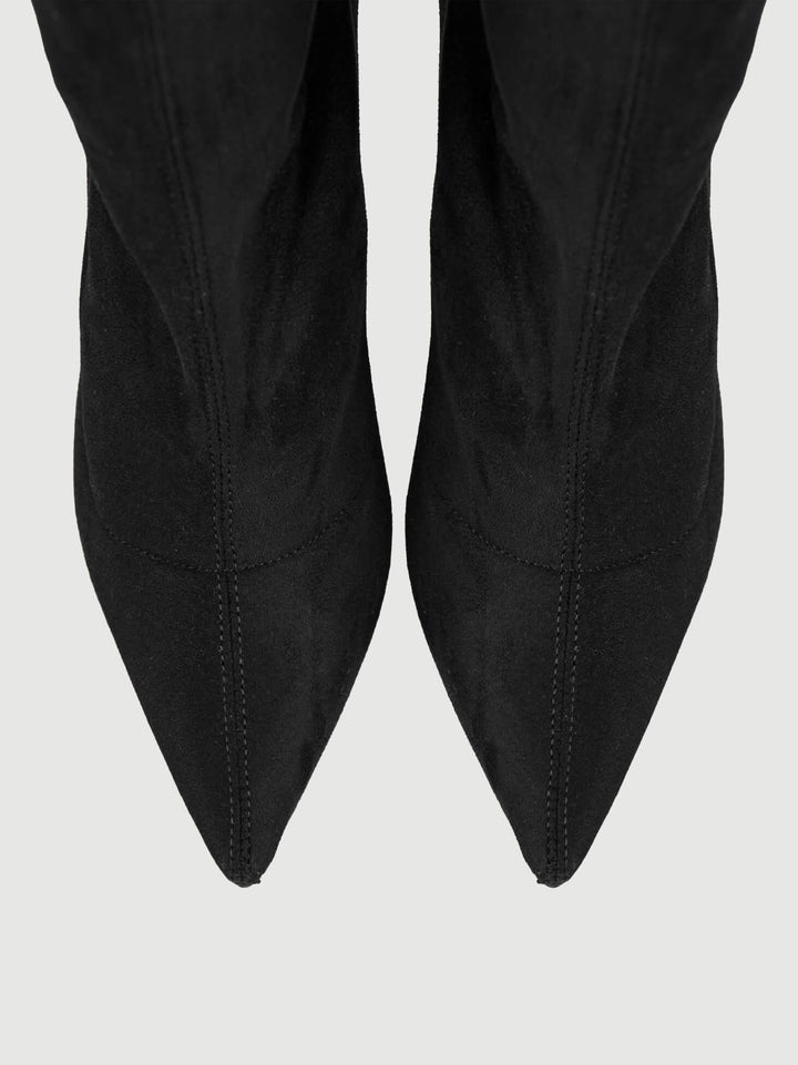 STIVALE CUISSARD IN CAMOSCIO ELASTICIZZATO NERO