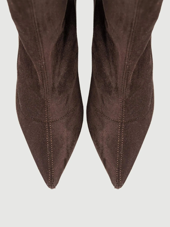 STIVALE CUISSARD IN CAMOSCIO ELASTICIZZATO TESTA MORO