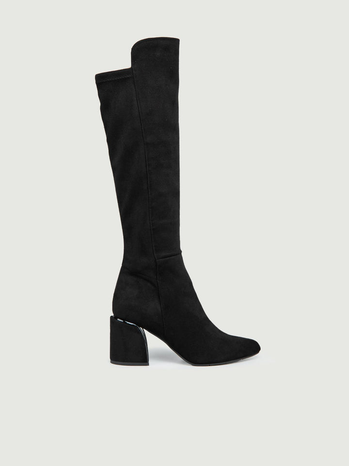 STIVALE IN ALCANTARA NERO