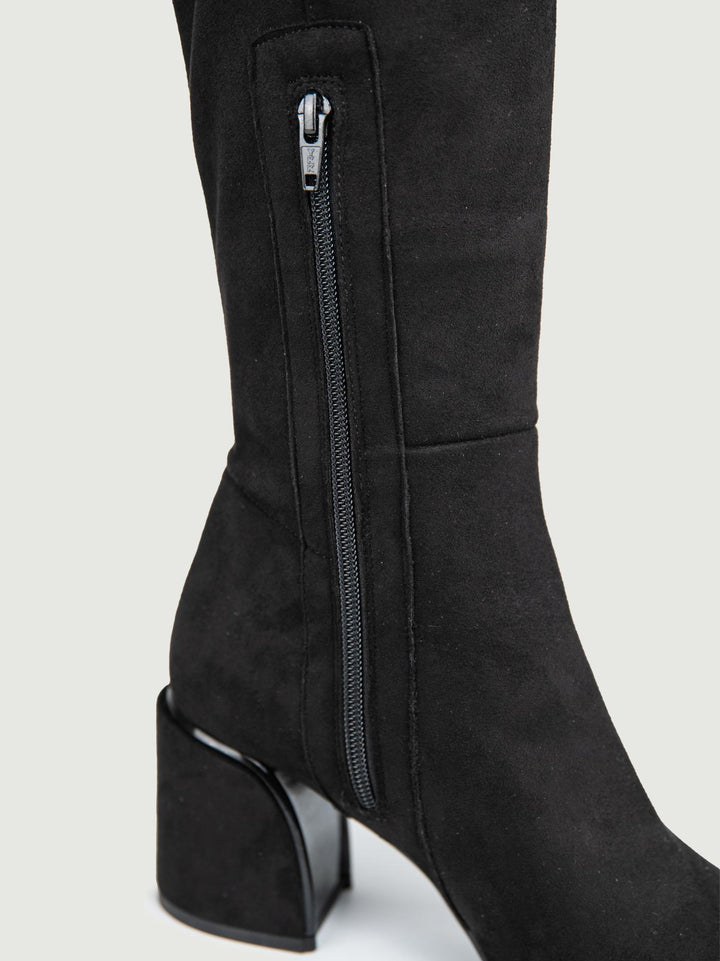 STIVALE IN ALCANTARA NERO