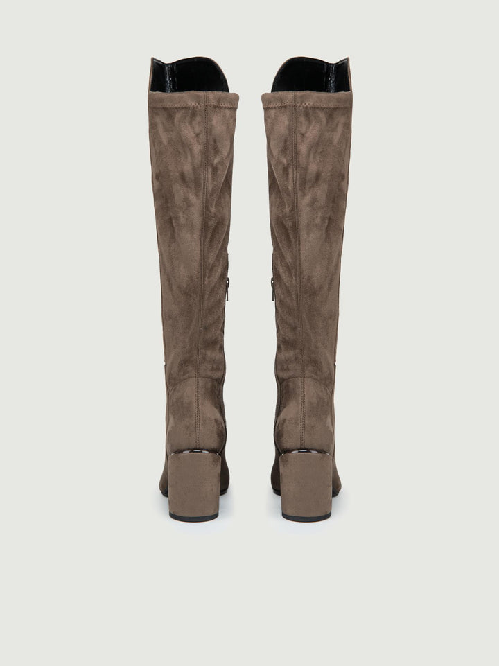 STIVALE IN ALCANTARA TAUPE