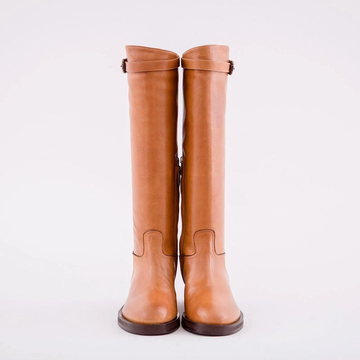 STIVALE IN PELLE COLOR CAMMELLO
