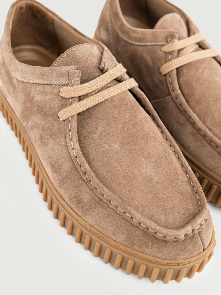 STRINGATA SCAMOSCIATA TAUPE CON CARRARMATO