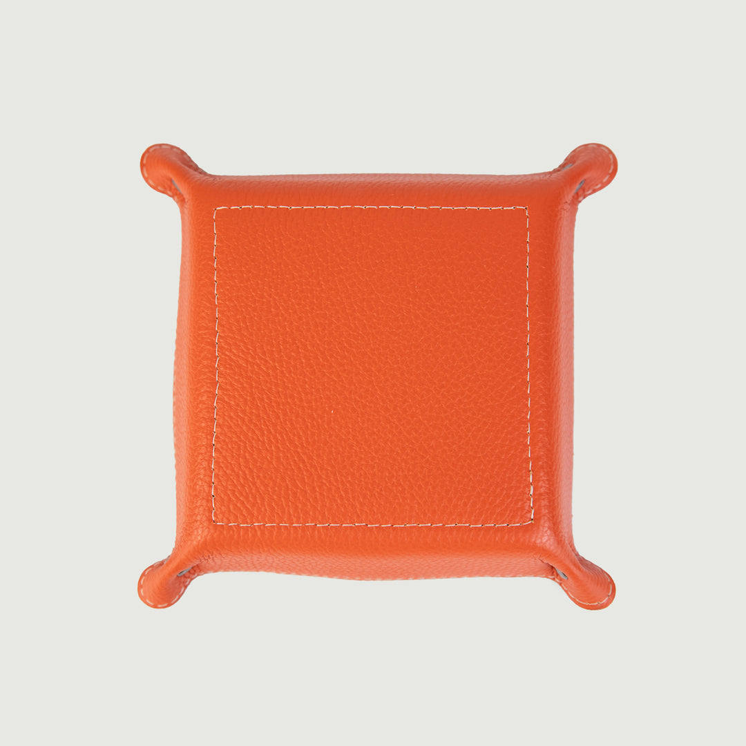 SVUOTATASCHE IN PELLE ARANCIONE