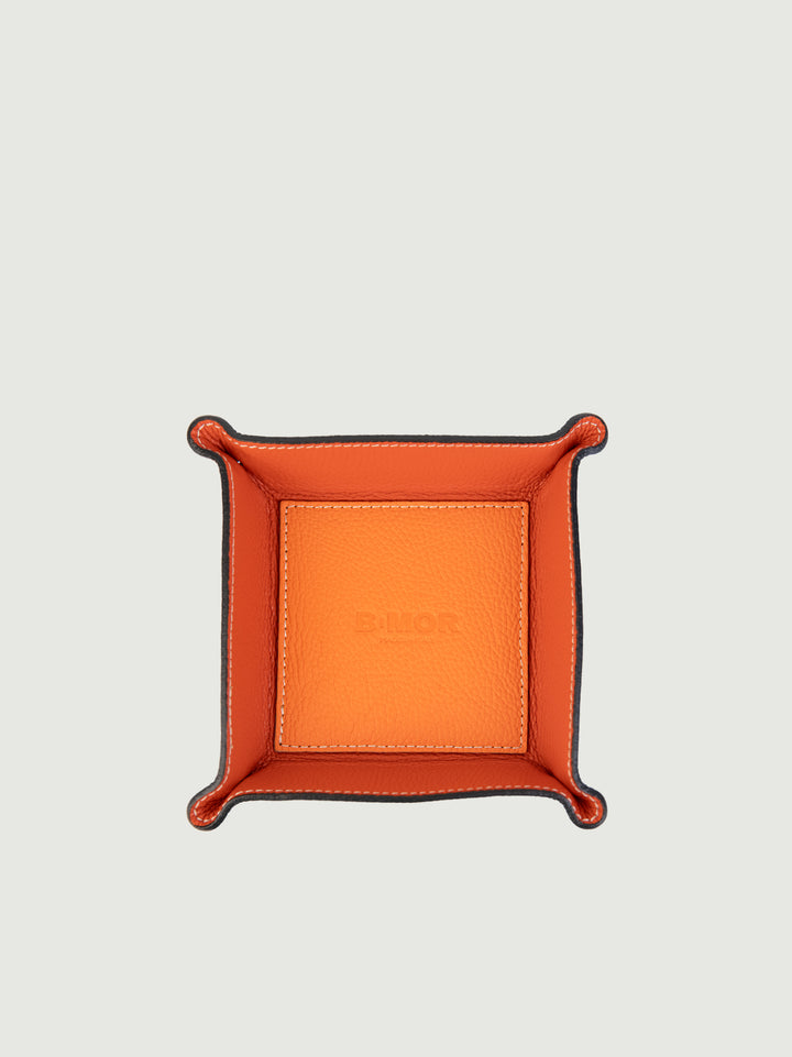 SVUOTATASCHE IN PELLE ARANCIONE