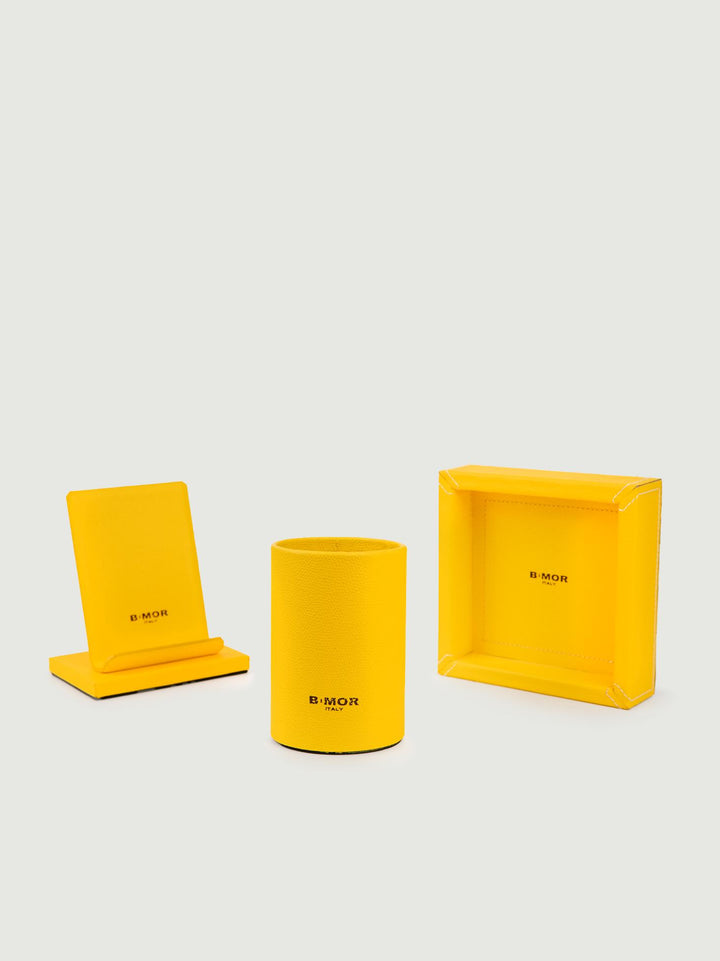 SVUOTATASCHE IN PELLE GIALLO