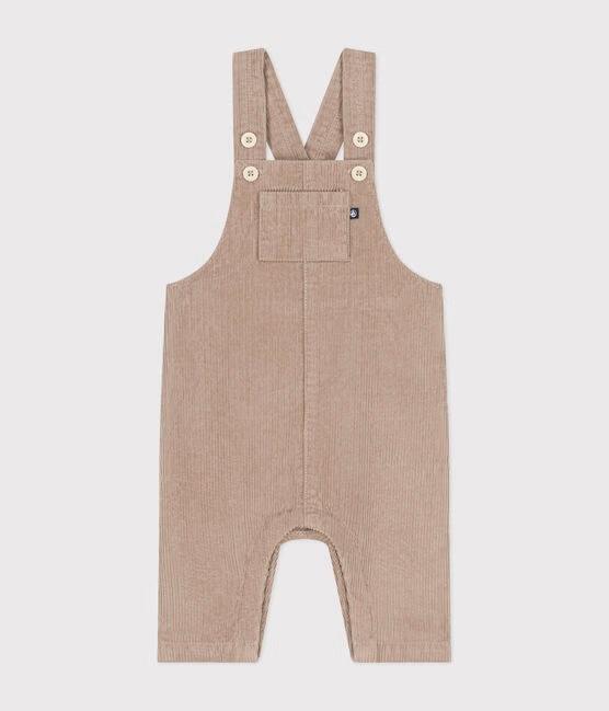 Salopette in velluto beige unisex