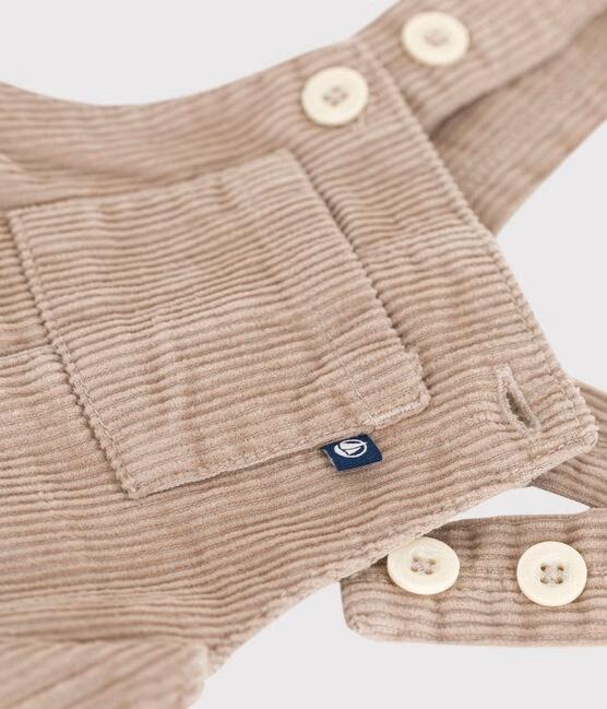 Salopette in velluto beige unisex