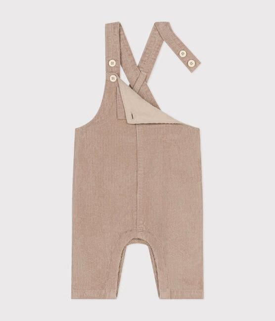 Salopette in velluto beige unisex