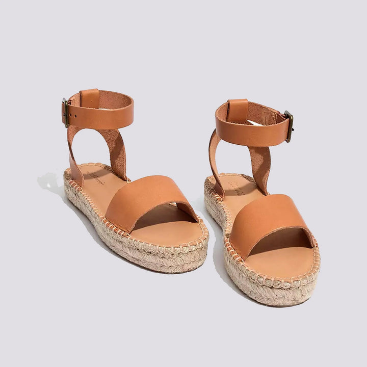 Sandalo con suola in corda<BR/>
