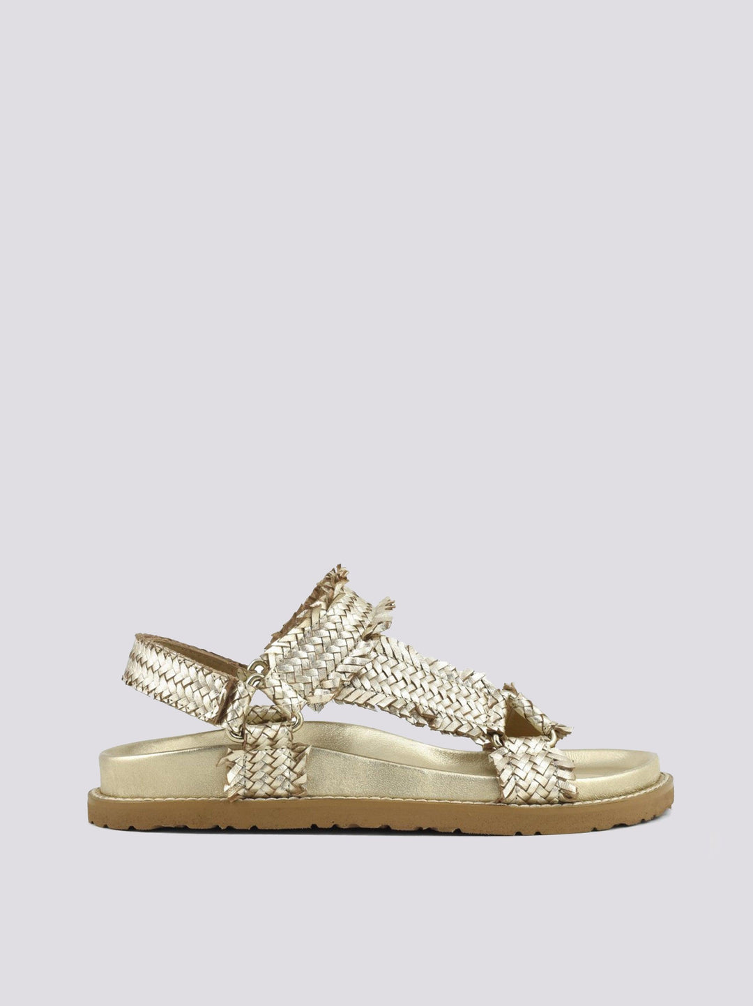 Sandalo in pelle intrecciata