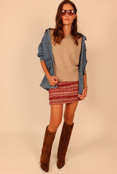 Giacca di jeans da donna blu, con cappuccio e bottoni, aperta davanti